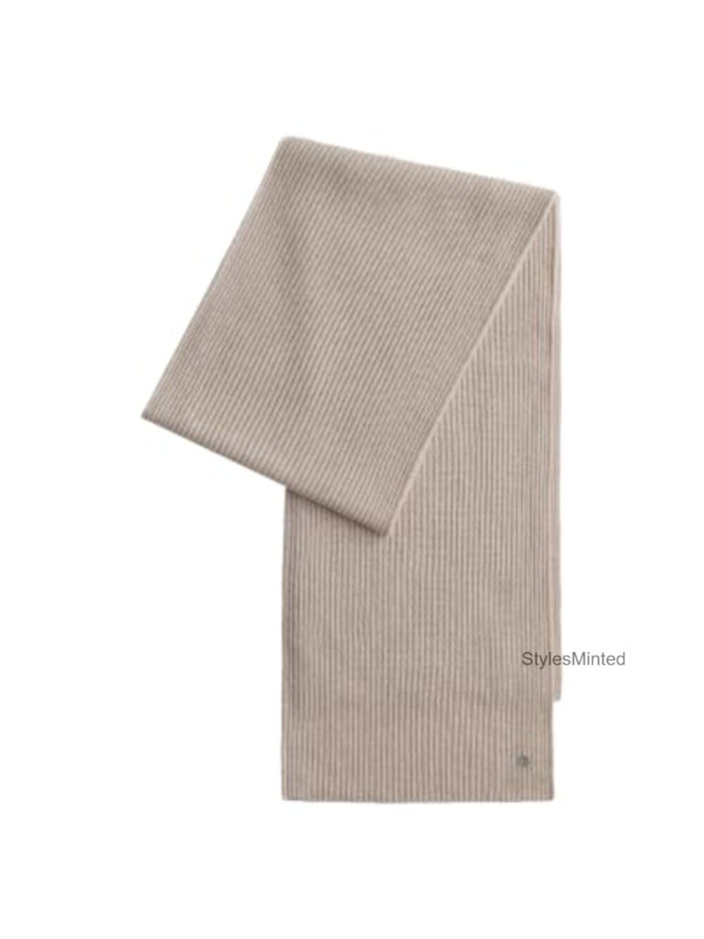 70% Wool 30% Cashmere Ribbed Knit Scarf Thick Warm Winter Wrap